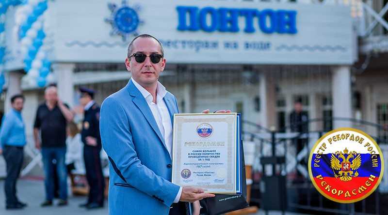 Наибольшее количество проведенных свадеб за 1 год